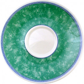 Churchill New Horizons Marble Border Cappuccino Saucers Green 170mm