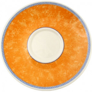 Churchill New Horizons Marble Border Cappuccino Saucers Orange 170mm