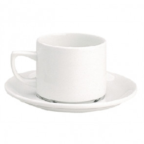 Churchill Plain Whiteware Stacking Maple Tea Cups 199ml