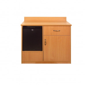 Bolero Mini Bar Unit Beech Effect