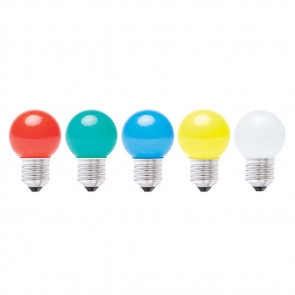 Status LED ES Coloured 0.5w Lamps 5 Pack