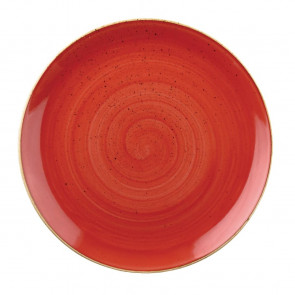 Churchill Stonecast Round Coupe Plates Berry Red 165mm