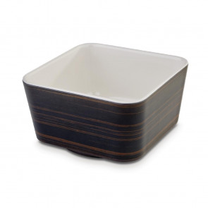 APS Plus Melamine Square Bowl Oak and Cream 700ml