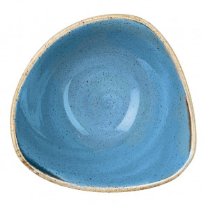 Churchill Stonecast Triangular Bowls Cornflower Blue 184mm