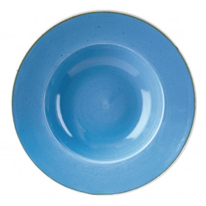 Churchill Stonecast Round Wide Rim Bowls Cornflower Blue 277mm