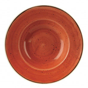 Churchill Stonecast Round Wide Rim Bowls Spiced Orange 277mm