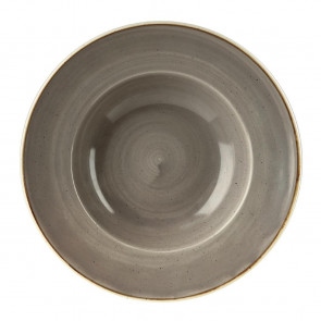 Churchill Stonecast Round Wide Rim Bowls Peppercorn Grey 277mm