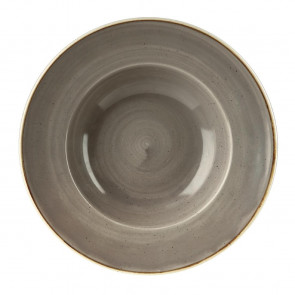 Churchill Stonecast Round Wide Rim Bowls Peppercorn Grey 240mm