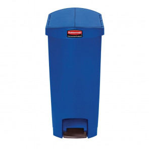 Rubbermaid Slim Jim End Step on Pedal Bin Blue 50 Ltr