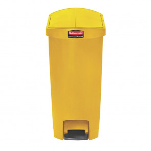 Rubbermaid Slim Jim End Step on Pedal Bin Yellow 50 Ltr