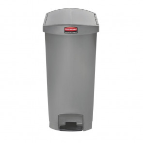 Rubbermaid Slim Jim End Step on Pedal Bin Grey 68 Ltr