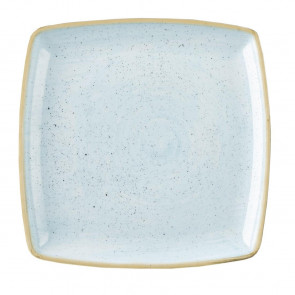 Churchill Stonecast Deep Square Plates Duck Egg Blue 260mm