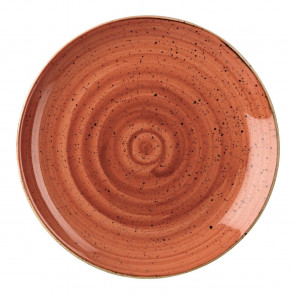 Churchill Stonecast Round Coupe Plates Spiced Orange 185mm