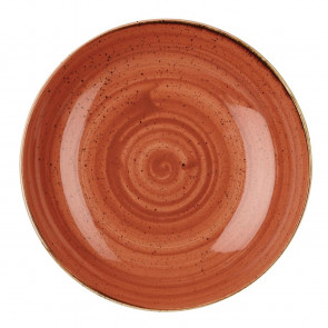 Churchill Stonecast Round Coupe Bowls Spiced Orange 315mm