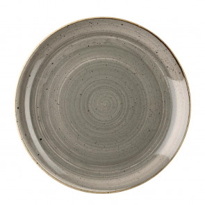 Churchill Stonecast Round Coupe Plates Peppercorn Grey 185mm