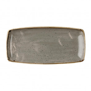 Churchill Stonecast Rectangular Plates Peppercorn Grey 295 x 150mm