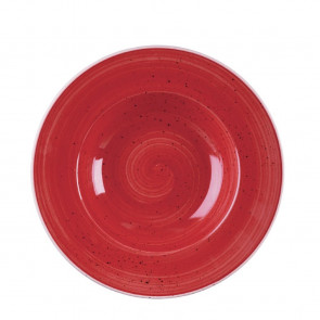 Churchill Stonecast Round Wide Rim Bowls Berry Red 240mm