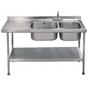 Franke Sissons Stainless Steel Sink Double Right Hand Bowl 1500x600mm