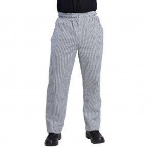 Whites Unisex Vegas Chefs Trousers Black and White Check L