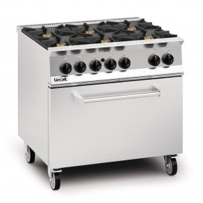 Lincat Opus 800 Natural Gas 6 Burner Range with Drop Down Door OG8002/N