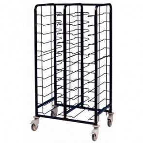 EAIS Powder Coated Enamel Clearing Trolley 24 Shelves