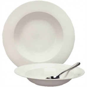 Elia Glacier Fine China Rimmed Pasta Bowls 275mm