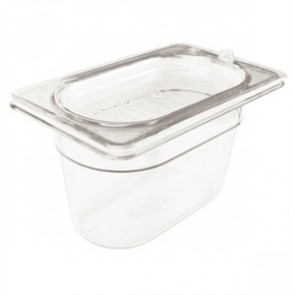 Rubbermaid Polycarbonate 1/9 Gastronorm Container 65mm Clear