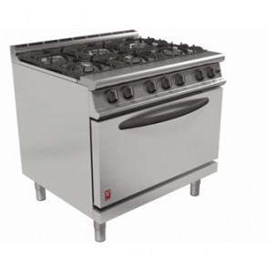 Falcon Dominator Plus 6 Burner Range G3101D with Castors Natural Gas