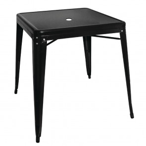 Bolero Steel Bistro Table Black 660mm