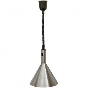 Long Life Rise and Fall Heat Lamp Conical Aluminium