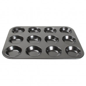 Vogue Carbon Steel Non-Stick Mini Muffin Tray 12 Cup