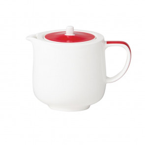 Royal Porcelain Maxadura Edge Red Lid Beverage Pots