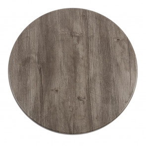 Werzalit Round Table Top Ponderosa Grey 600mm