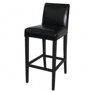 Bolero Faux Leather High Bar Stool Black