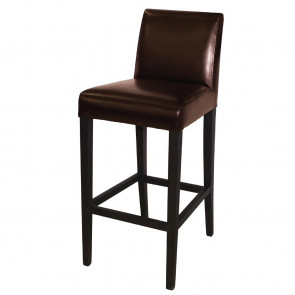 Bolero Faux Leather High Bar Stool Brown