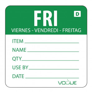 Vogue Dissolvable Day of the Week Labels Friday