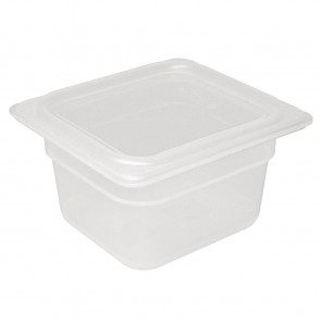 Vogue Polypropylene 1/6 Gastronorm Container with Lid 100mm