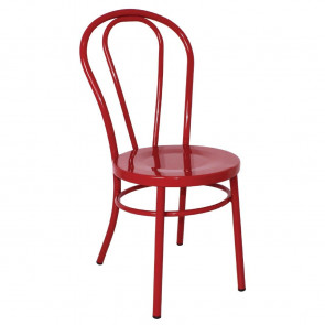 Bolero Steel Bentwood Style Red Side Chairs (Pack of 2)