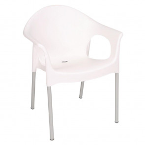 Bolero Stacking Bistro Armchairs White (Pack of 4)