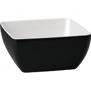 APS Pure Two Tone Bowl Melamine Black And White 190x 190mm