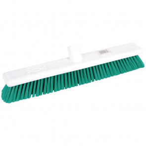 Jantex Hygiene Broom Soft Bristle Green 18in