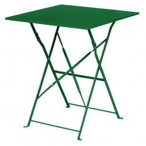 Bolero Garden Green Pavement Style Steel Table Square 600mm