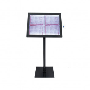 Securit LED Menu Display Stand Black