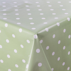 PVC Green Polka Dot Table Cloth 35in