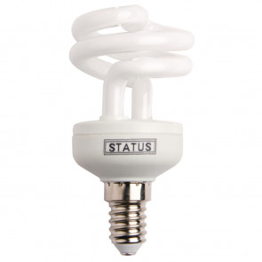 Status CFL Low Energy Mini Spiral Bulb 9W SMALL Edison Screw