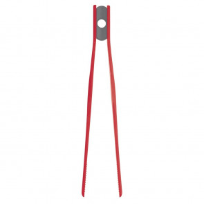 Kitchen Craft Silicone Tweezer Tongs Red 29cm