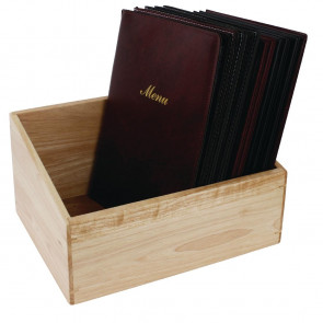 Olympia Wooden Menu Holder Box A4