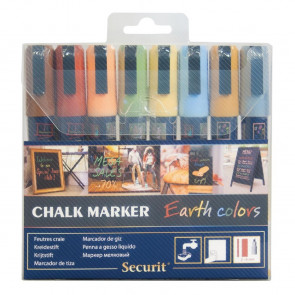 Securit Earth Chalk Pens 2 x 6mm