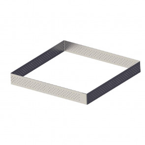 De Buyer Perforated Stainless Steel Square Tart Ring 200 x 20mm