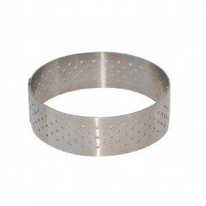 De Buyer Perforated Stainless Steel Tart Ring 155 x 20mm